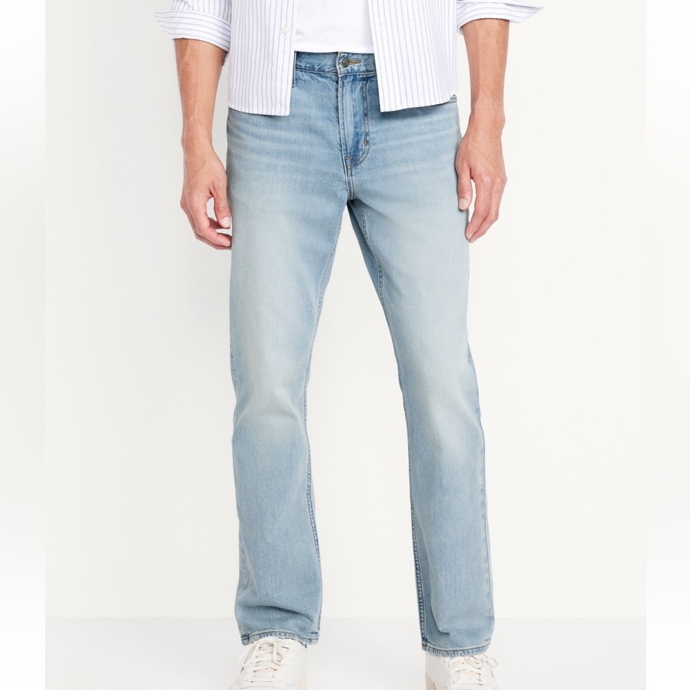 Old Navy Men's Light Blue Straight Built-in Flex Jeans SZ 32x32